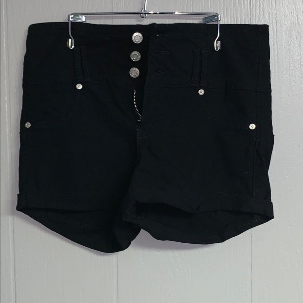 Black high waist shorts
